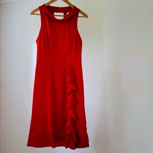 Nanette Lepore A-line red satin dress